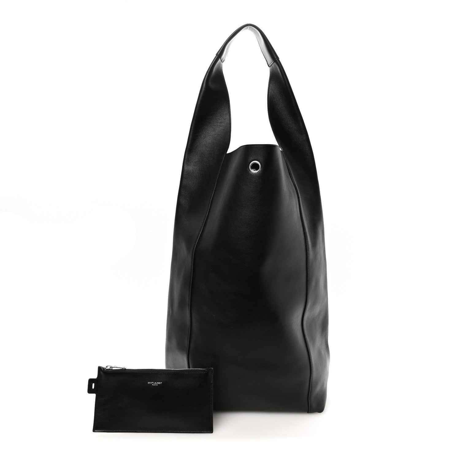 Saint Laurent Supple Calfskin Large Tanger Hobo Black 2 of 10