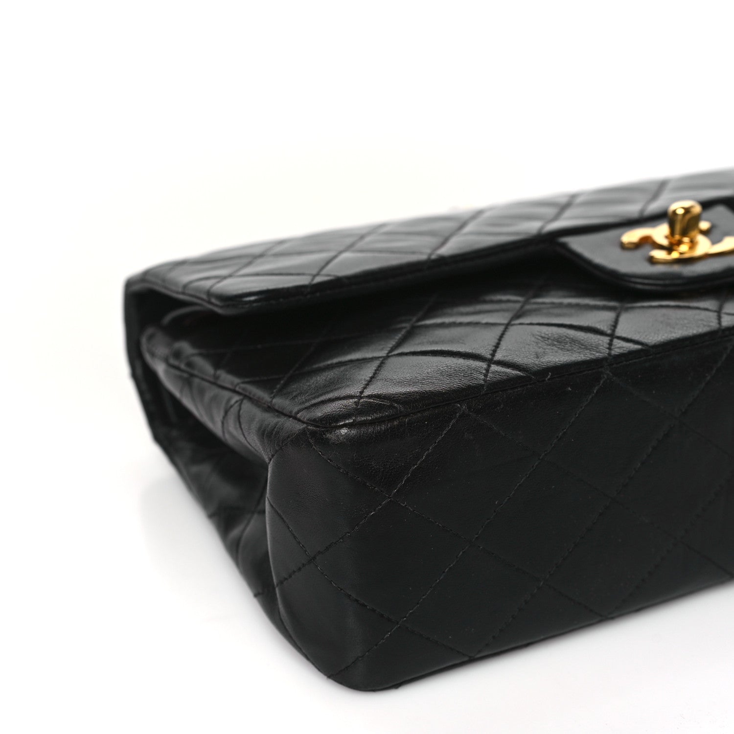 Chanel Lambskin Quilted Medium Double Flap Black 9 of 11