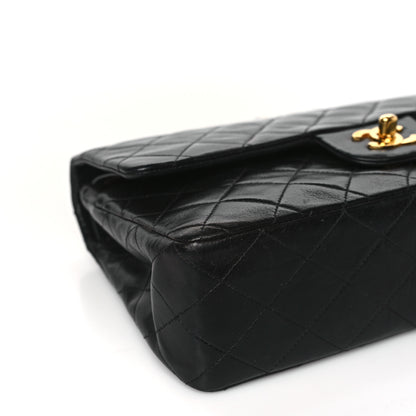Chanel Lambskin Quilted Medium Double Flap Black 9 of 11