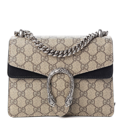 Gucci GG Supreme Monogram Mini Dionysus Shoulder Bag Black 1 of 13