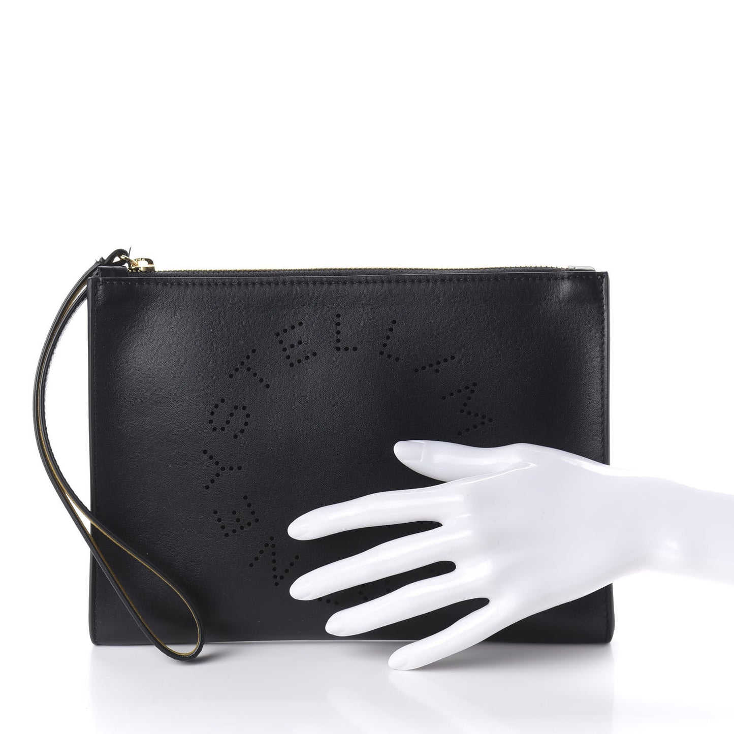 Alter Nappa Perforated Logo Pouch Black