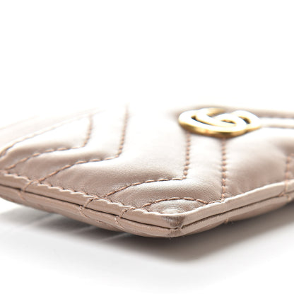 Gucci Calfskin Matelasse GG Marmont Card Holder Porcelain Rose 7 of 10