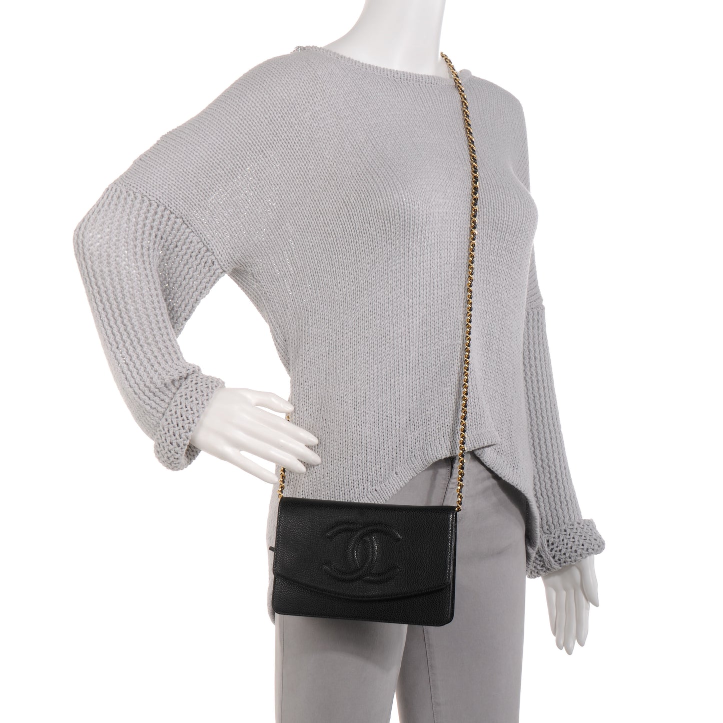 Caviar Timeless CC Wallet on Chain WOC Black