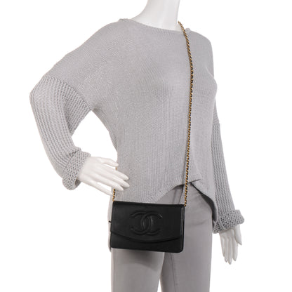 Chanel Caviar Timeless CC Wallet on Chain WOC Black 2 of 9