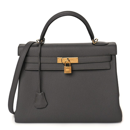 Hermes Togo Kelly Retourne 32 Etain 1 of 11