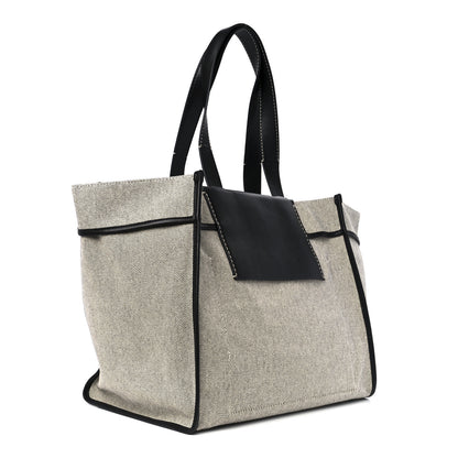 Proenza Schouler Canvas Calfskin XL Morris Tote Optic White Black 3 of 12