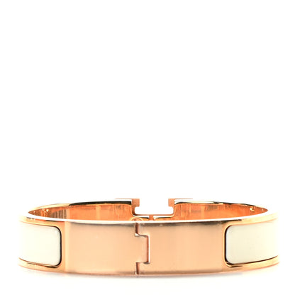 Hermes Enamel Narrow Clic Clac H Bracelet PM Craie 4 of 5