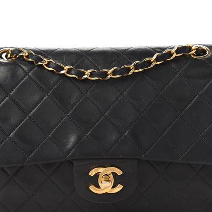 Chanel Lambskin Quilted Medium Double Flap Black 10 of 11