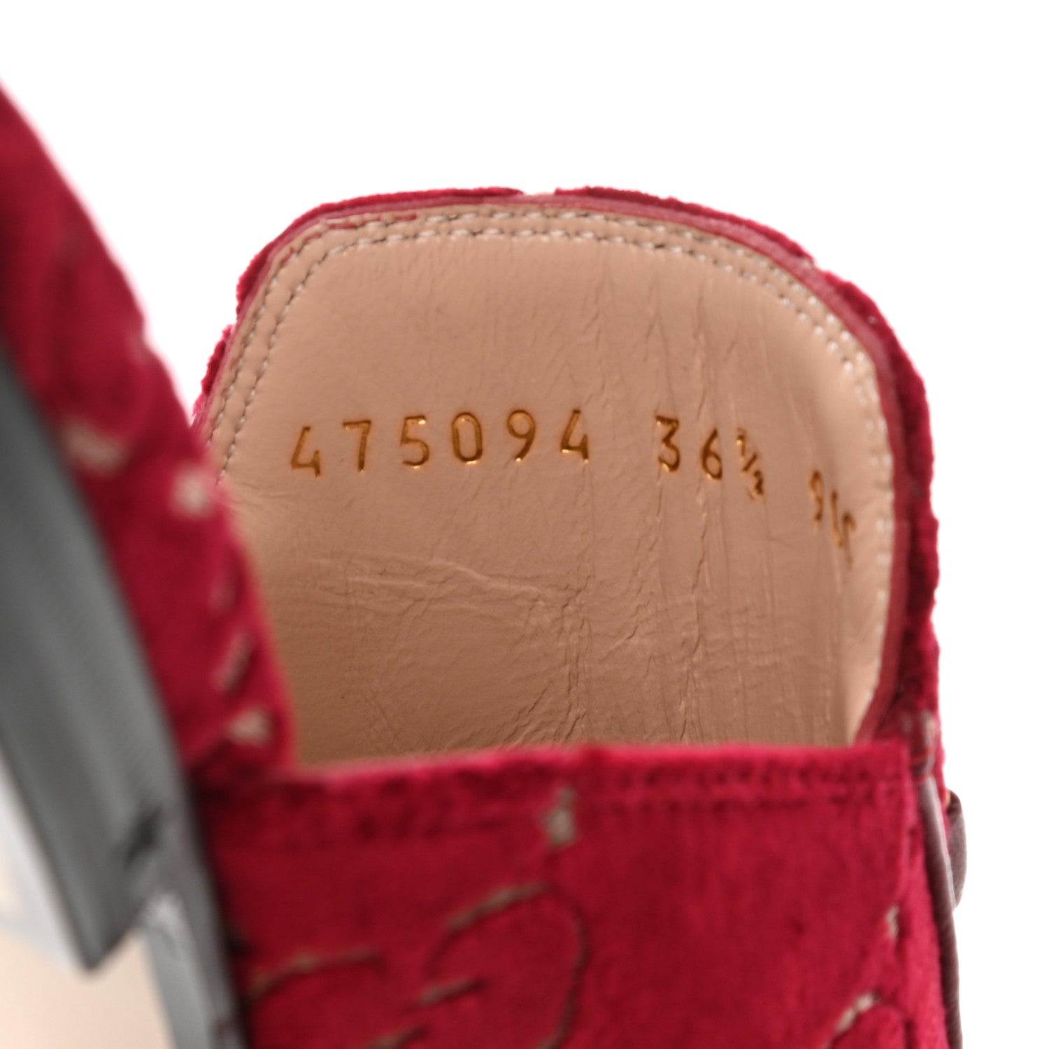 Gucci Velvet GG Monogram Womens Princetown Slippers 36.5 Red Cipria 6 of 10