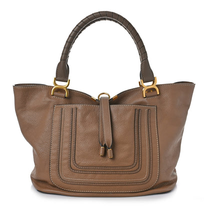 Chloe Calfskin Large New Marcie Tote Nut 1 of 8