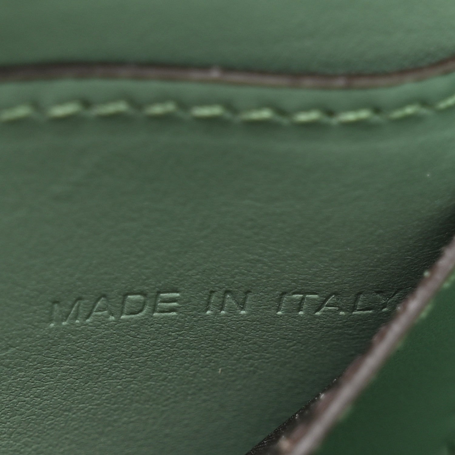 Fendi Calfskin Striped Texture FF Peekaboo I See U X Cross Satchel Green Island 7 of 12