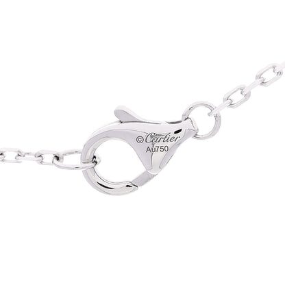 Cartier 18K White Gold Black Ceramic Diamond Small Trinity Pendant Necklace 5 of 6