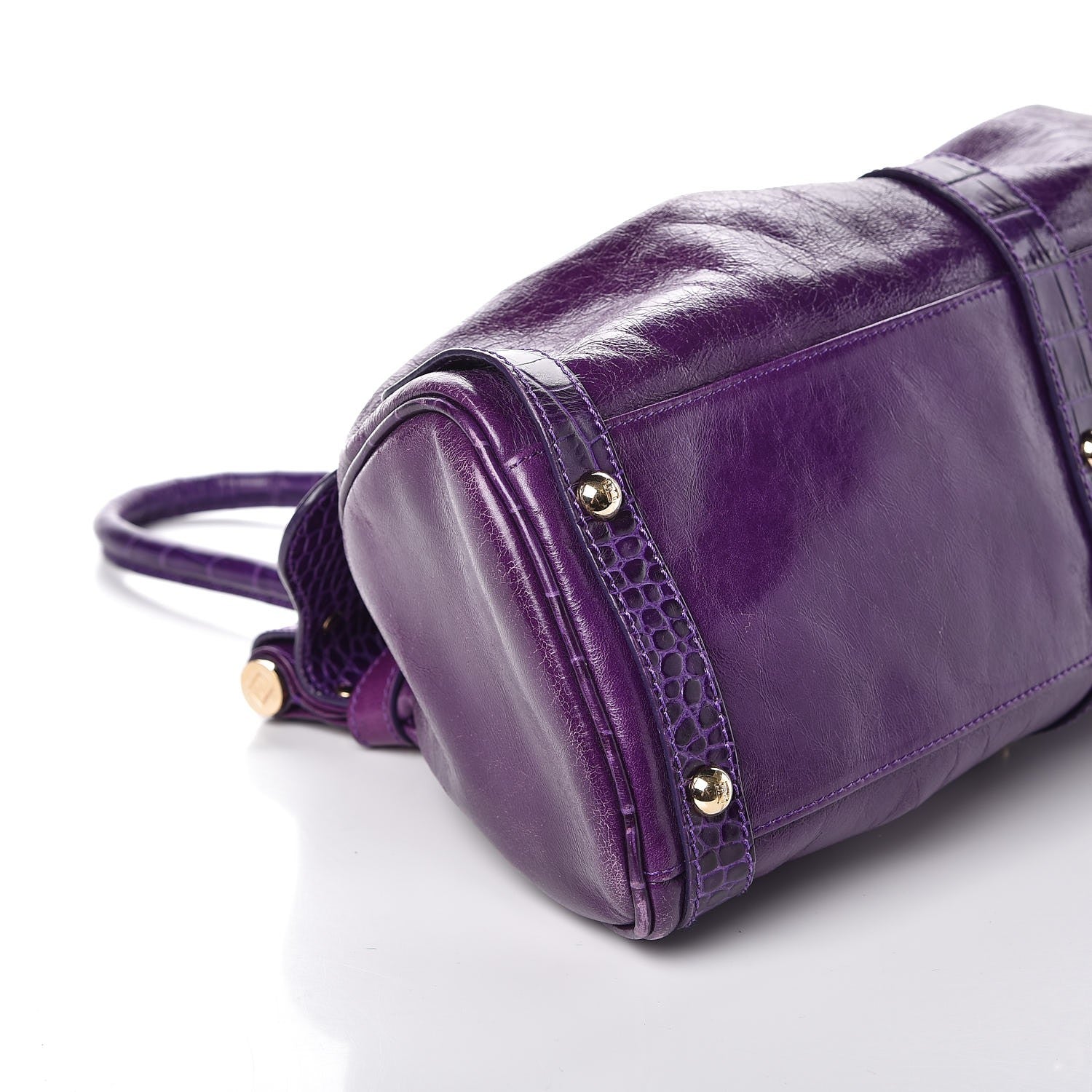 Fendi Lambskin Crocodile Embossed Medium Magic Bag Viola 11 of 12
