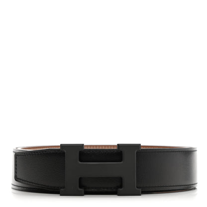 Hermes Box Togo 32mm Matte H Belt 90 Black Gold 1 of 7