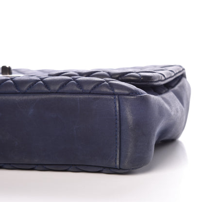 Chanel Iridescent Calfskin Quilted Large New Bubble Flap Navy 9 of 10