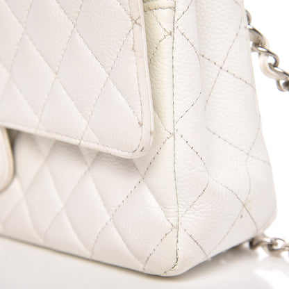 Chanel Caviar Quilted Medium Double Flap White 12 of 13