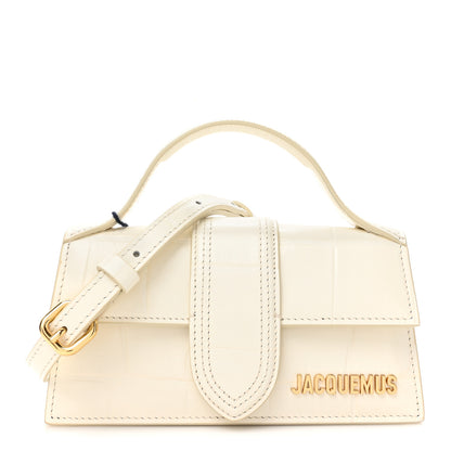 Jacquemus Calfskin Crocodile Embossed Le Bambino Light Ivory 1 of 11