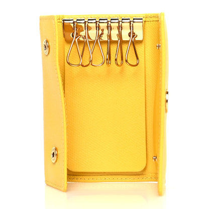 Chanel Grained Calfskin CC Button 6 Key Holder Yellow 5 of 8