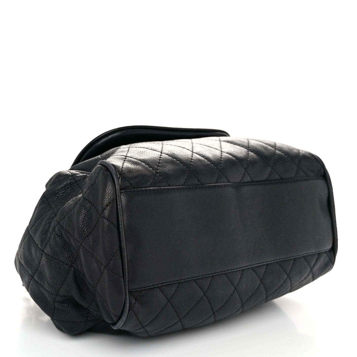 Caviar Quilted Timeless Accordion Flap Black