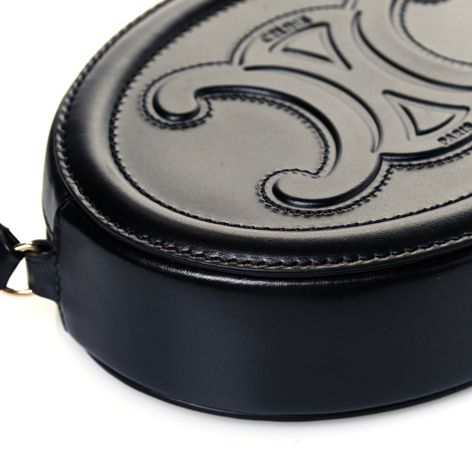 Celine Smooth Calfskin Oval Purse Crossbody Black 8 of 9