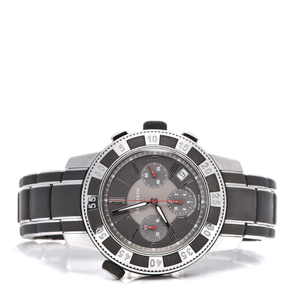 Tiffany Stainless Steel Rubber 42mm Mark T-57 Chronograph Automatic Watch Black 3 of 6