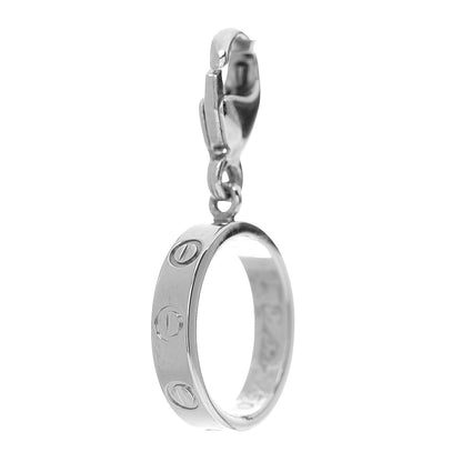 Cartier 18K White Gold LOVE Ring Charm 1 of 7