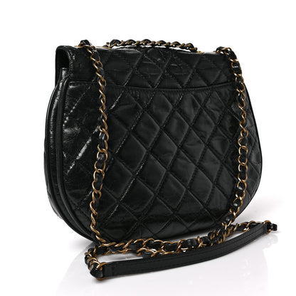 Chanel Glazed Calfskin Quilted Medium Bubble CC Flap Black 3 of 8