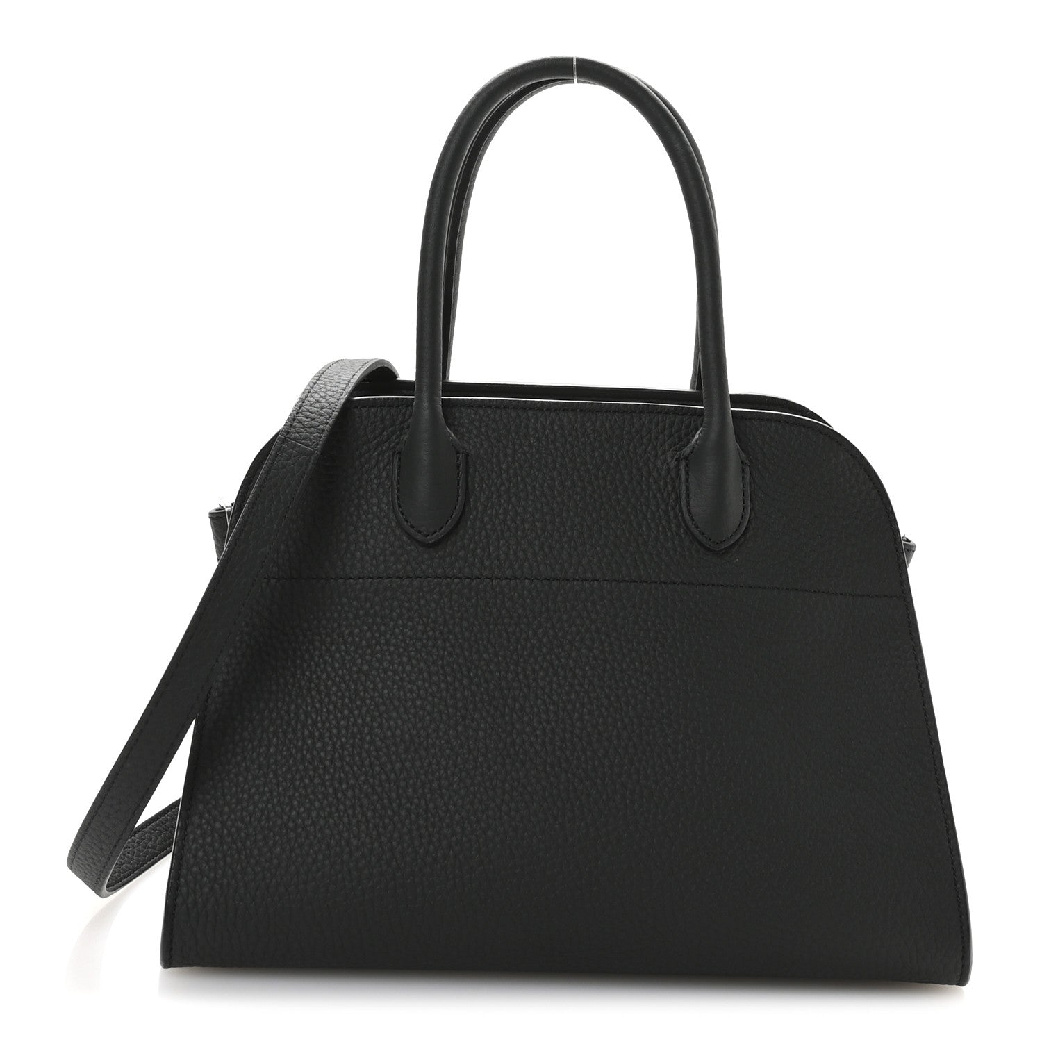 The Row Grained Calfskin Soft Margaux 10 Bag Grey 1 of 9