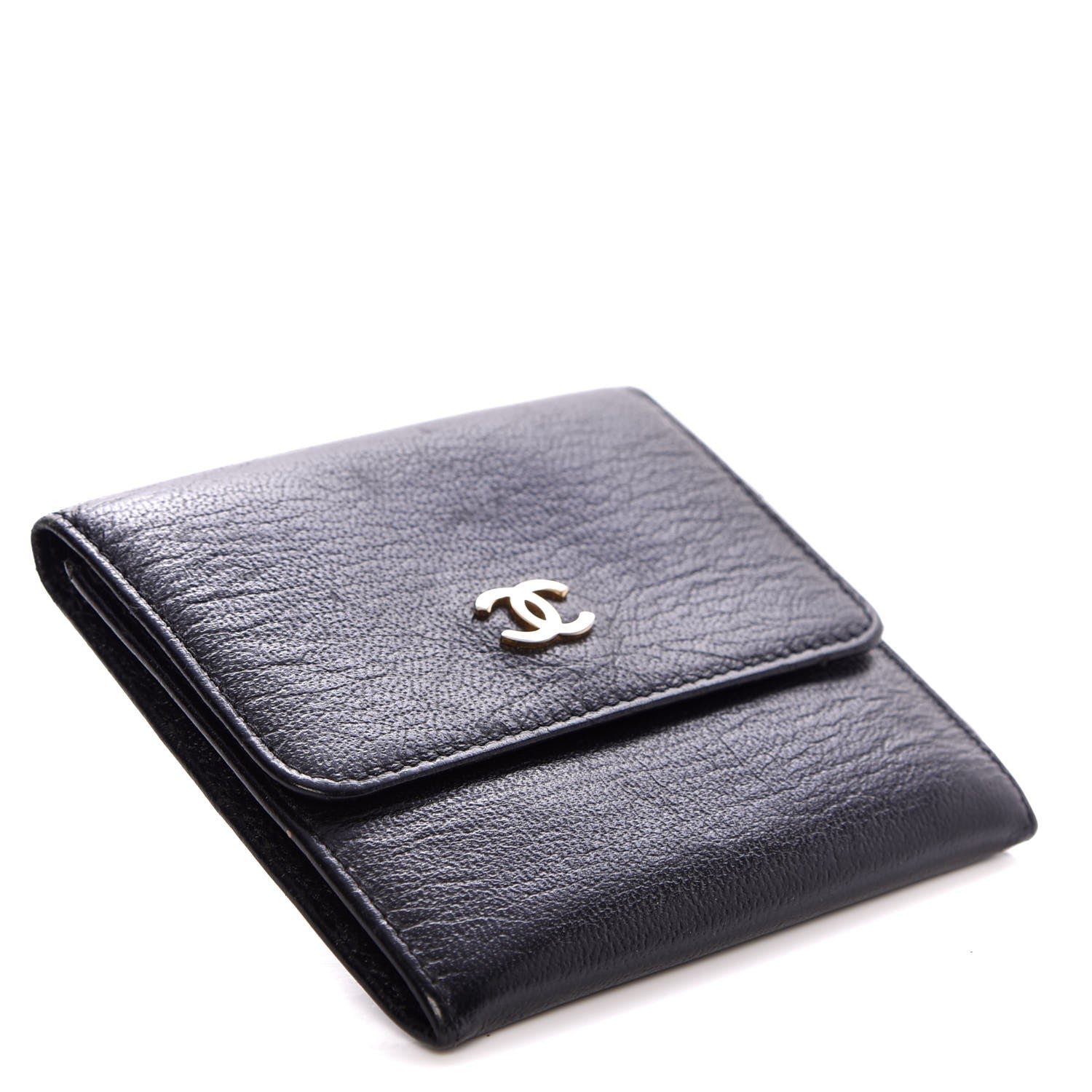 Chanel Goatskin Compact CC Flap Wallet Black 4 of 22