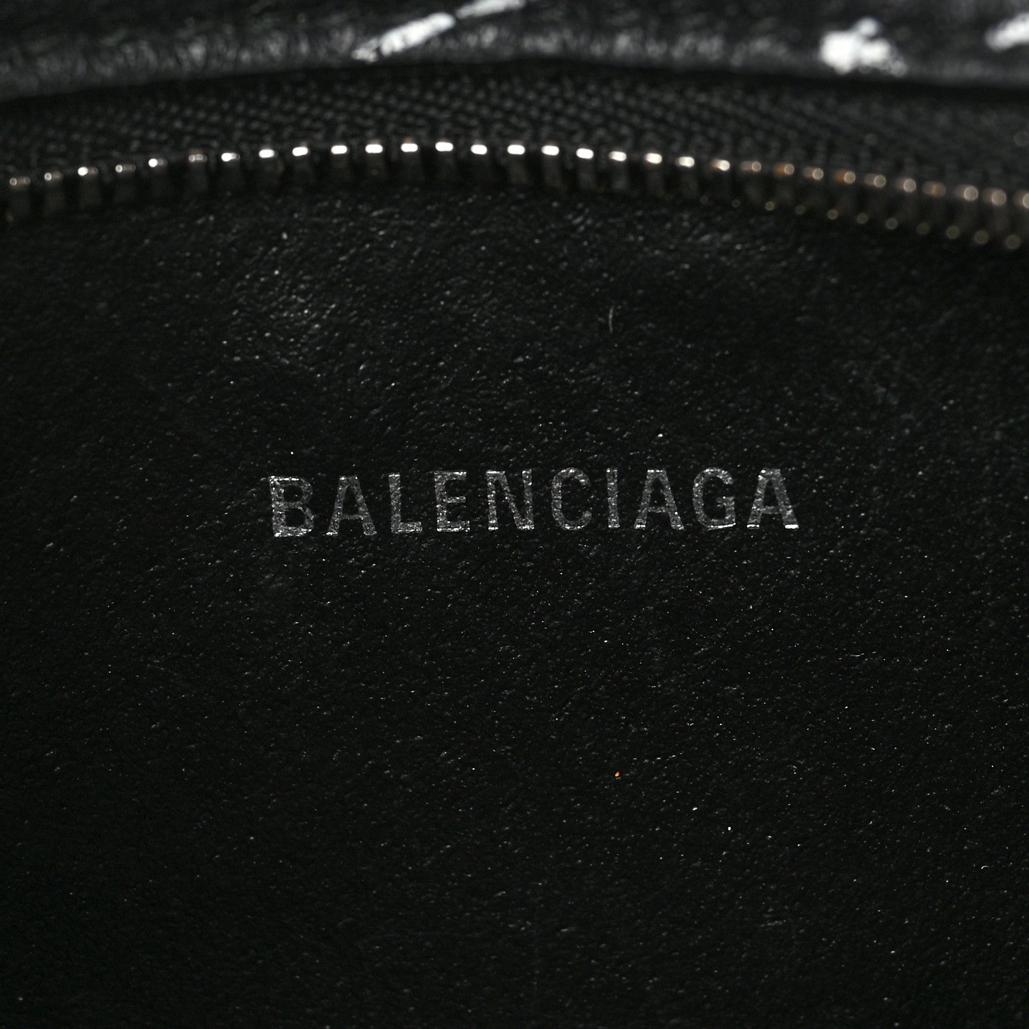 Balenciaga Calfskin Logo Print XS Everyday Camera Bag Black White 5 of 7