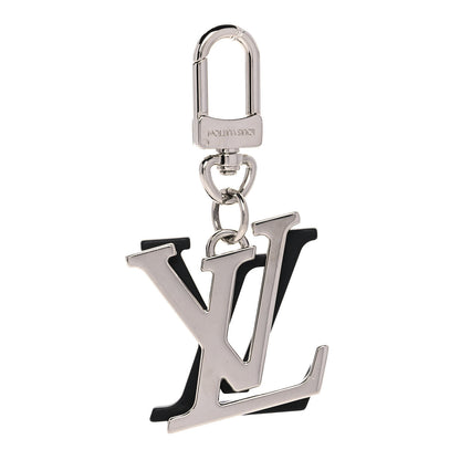 Louis Vuitton LV Facettes Bag Charm Key Holder Silver Black 1 of 4