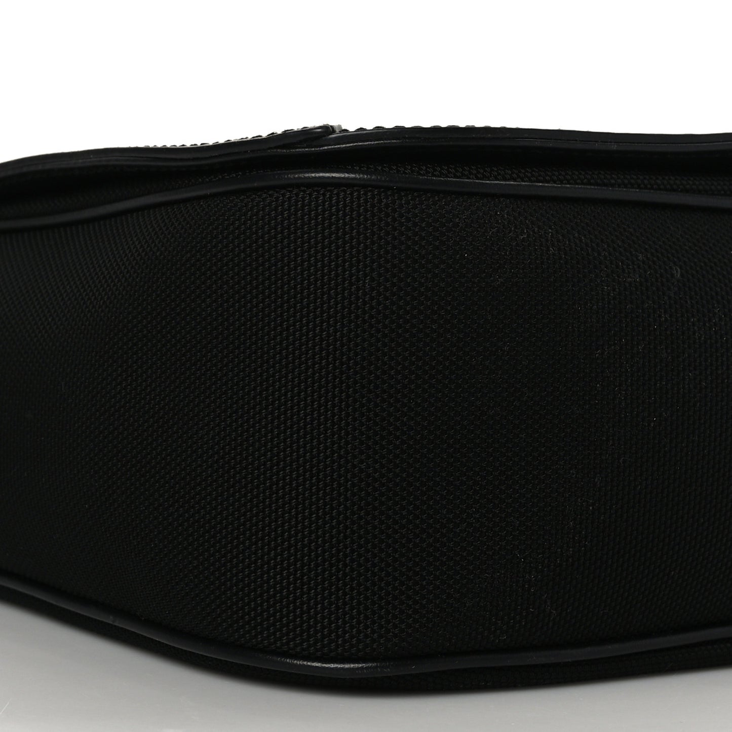 Techno Canvas Web Flap Messenger Bag Black