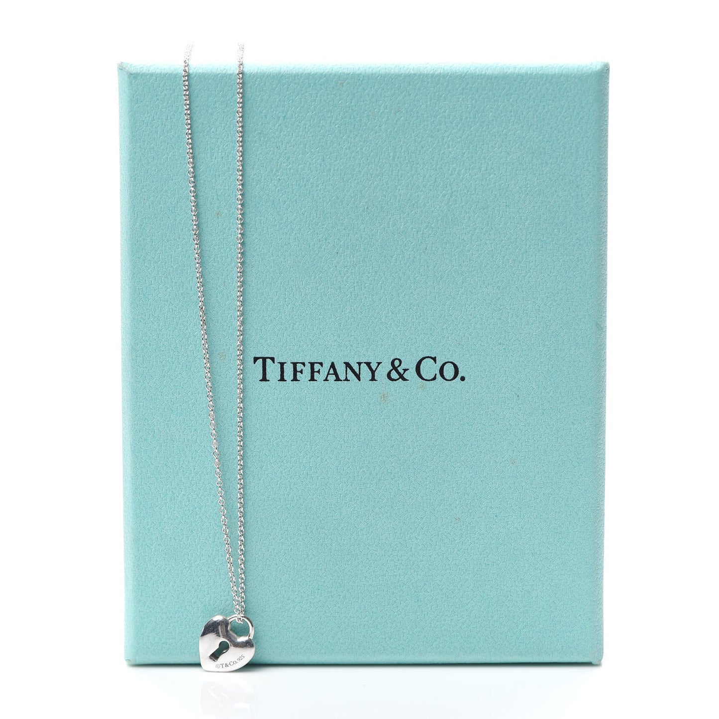 Sterling Silver Heart Lock Pendant Necklace