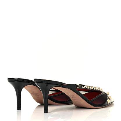 Valentino Garavani Patent Mesh Rockstud Alcove 60mm Mules 38 Black 4 of 8