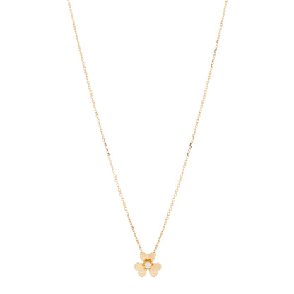 Van Cleef & Arpels 18K Yellow Gold Diamond Mini Frivole Pendant Necklace 1 of 5