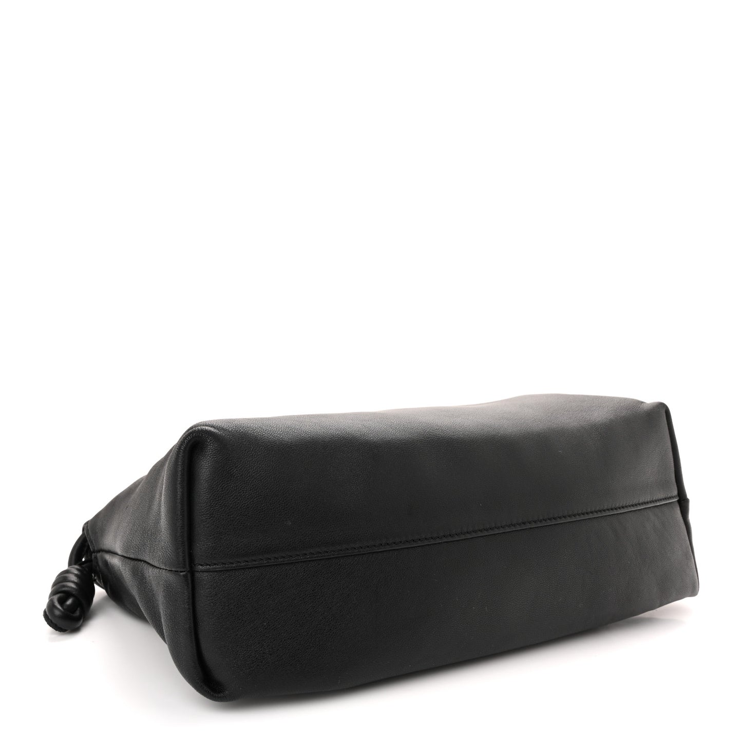 Mellow Nappa Medium Donut Chain Flamenco Knot Clutch Black