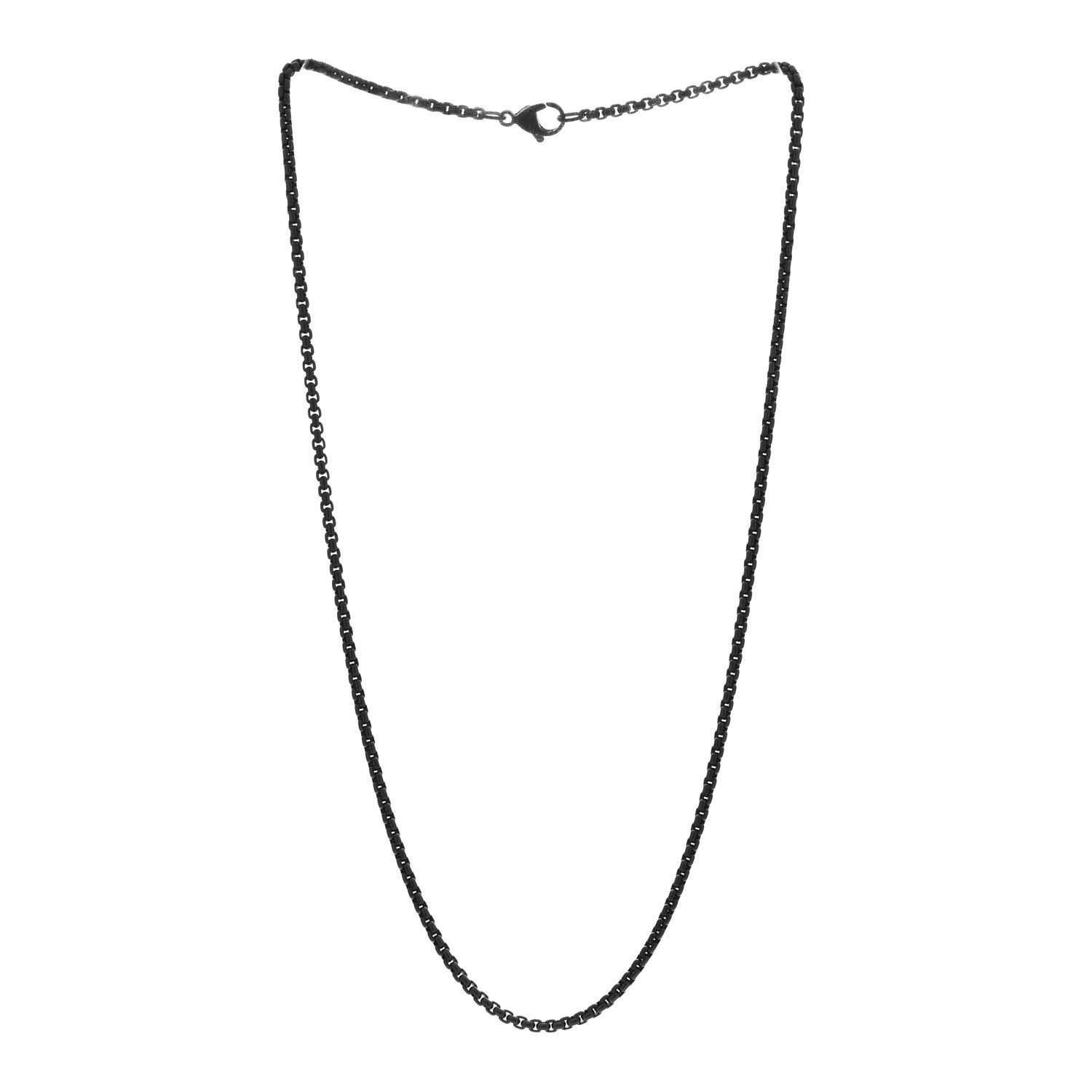 David Yurman Darkened Stainless Steel 2.7mm Box Chain Necklace 20" 3 of 4
