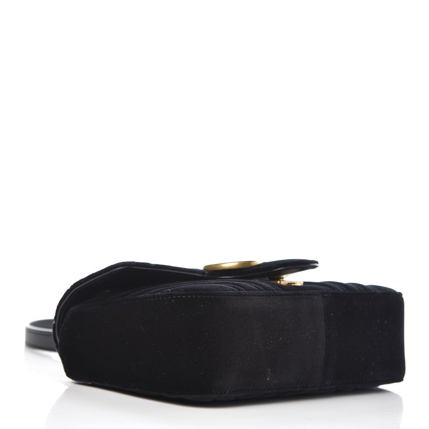 Velvet Matelasse Mini GG Marmont Shoulder Bag Black