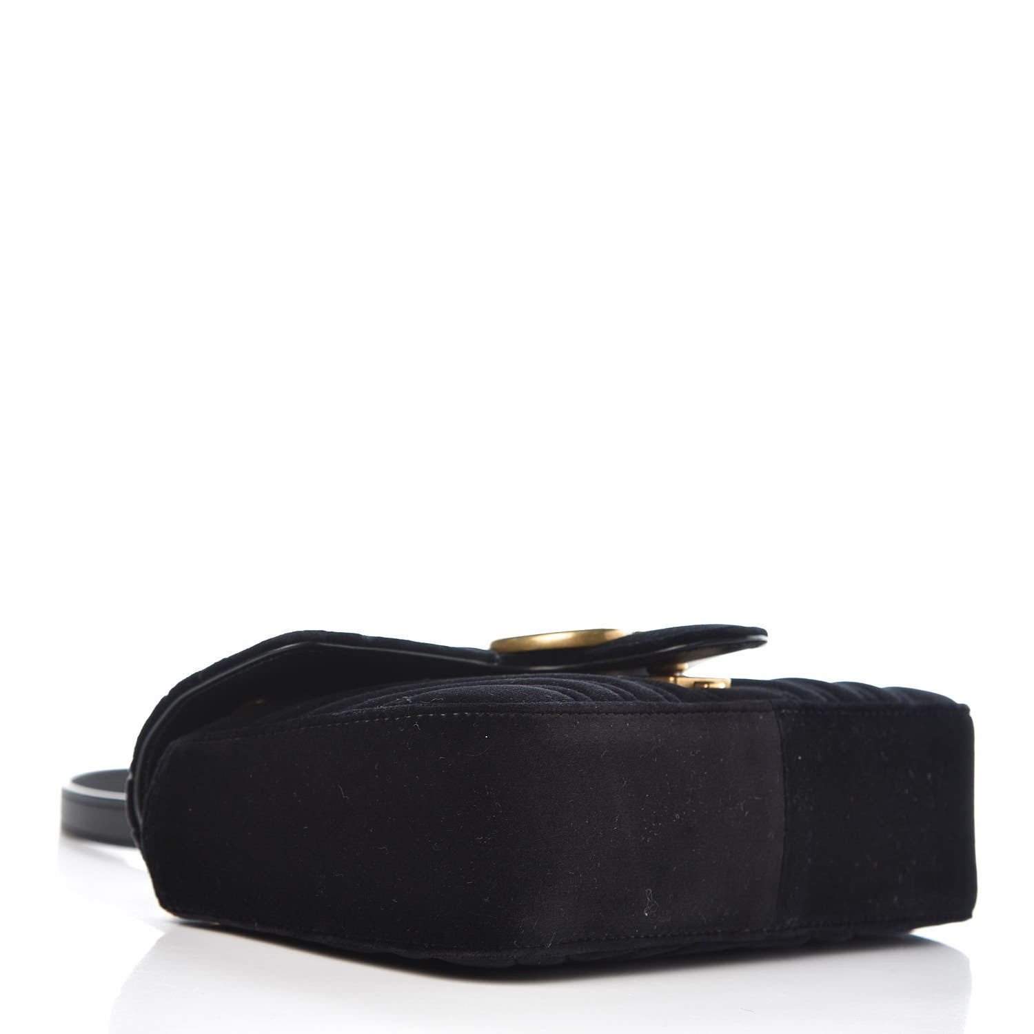 Gucci Velvet Matelasse Mini GG Marmont Shoulder Bag Black 4 of 7