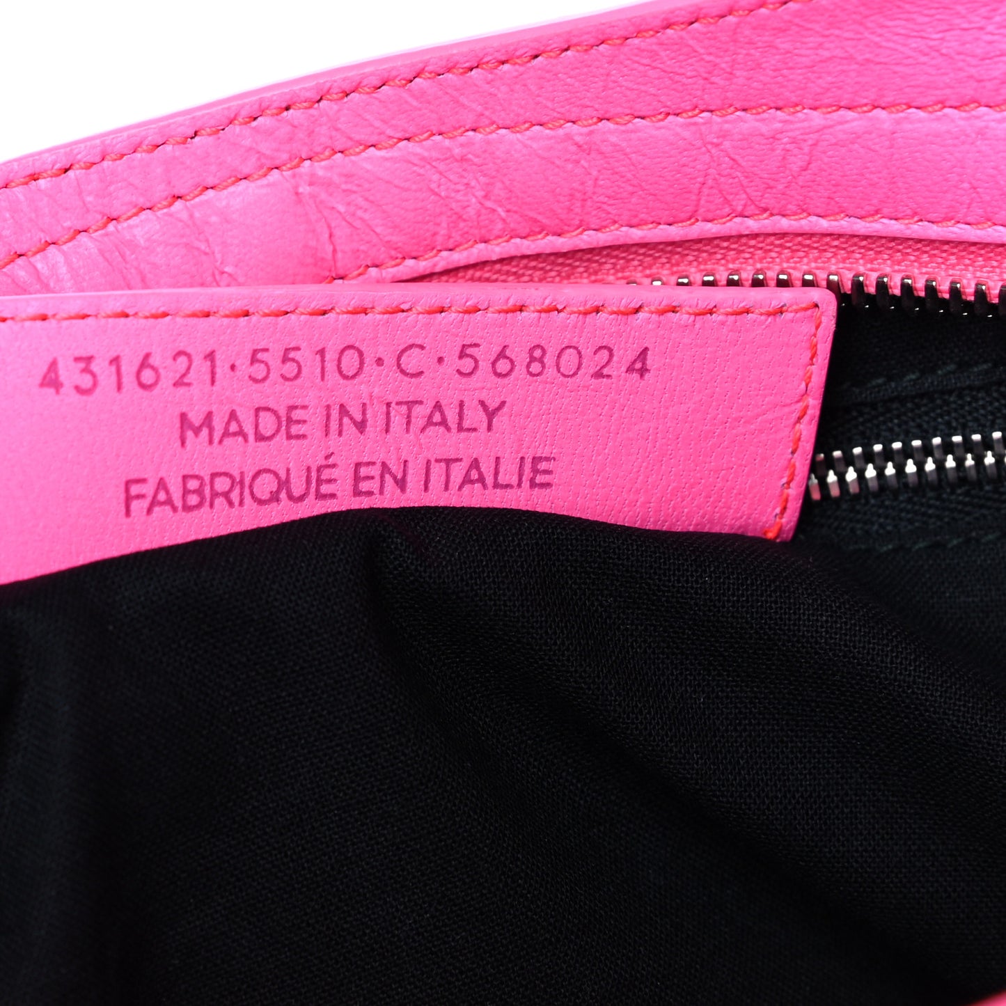 Agneau Classic Silver Hardware S City Rose Fluo