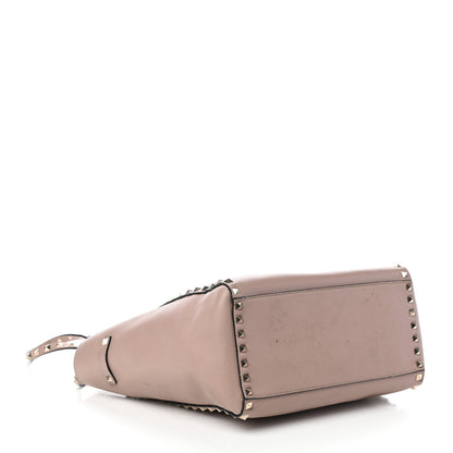 Valentino Garavani Vitello Rockstud Double Handle Tote Poudre 4 of 14
