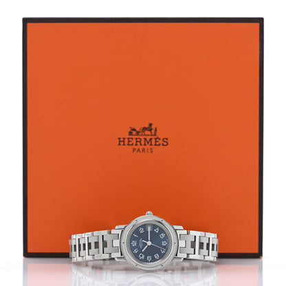 Hermes Stainless Steel 24mm Clipper Quartz Watch Blue 5 of 5