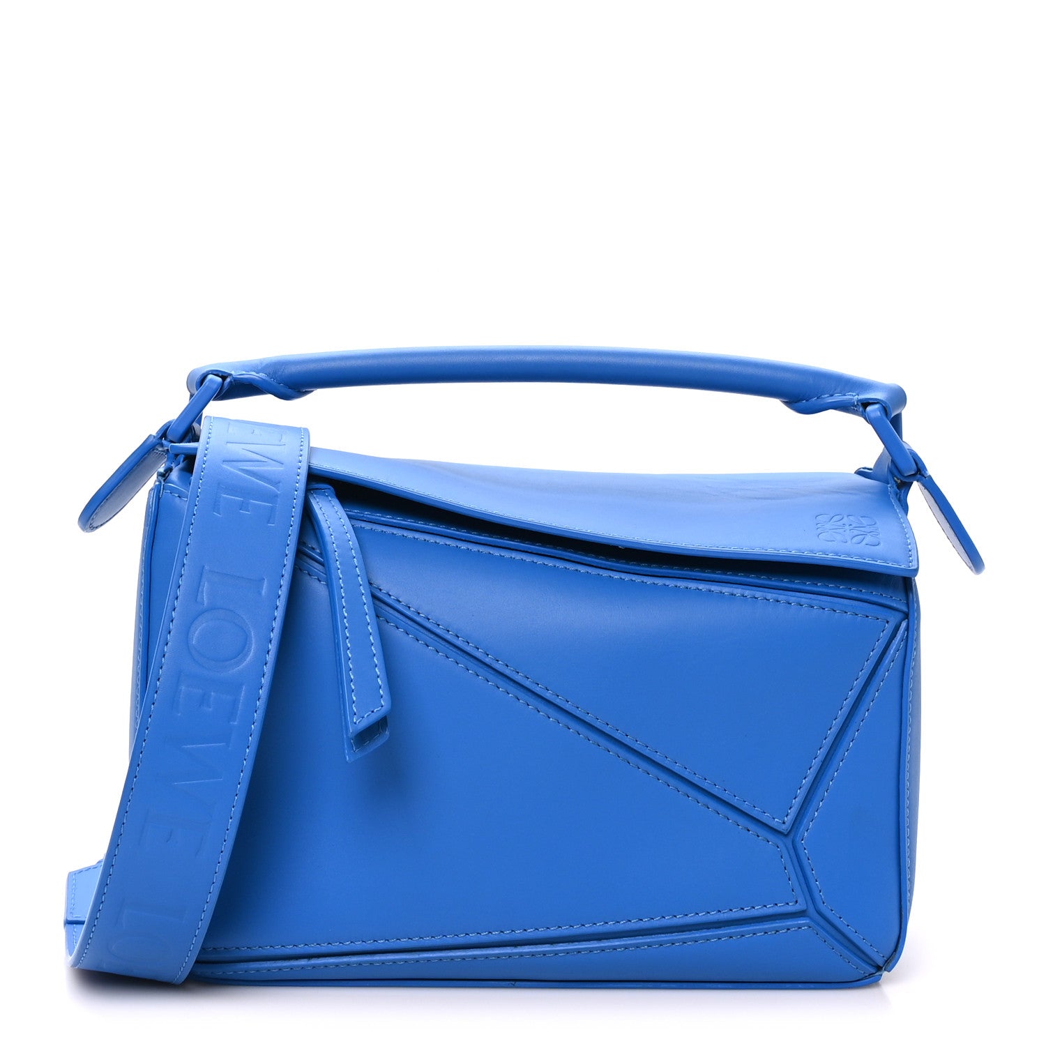 Loewe Satin Calfskin Small Puzzle Bag Scuba Blue 1 of 9
