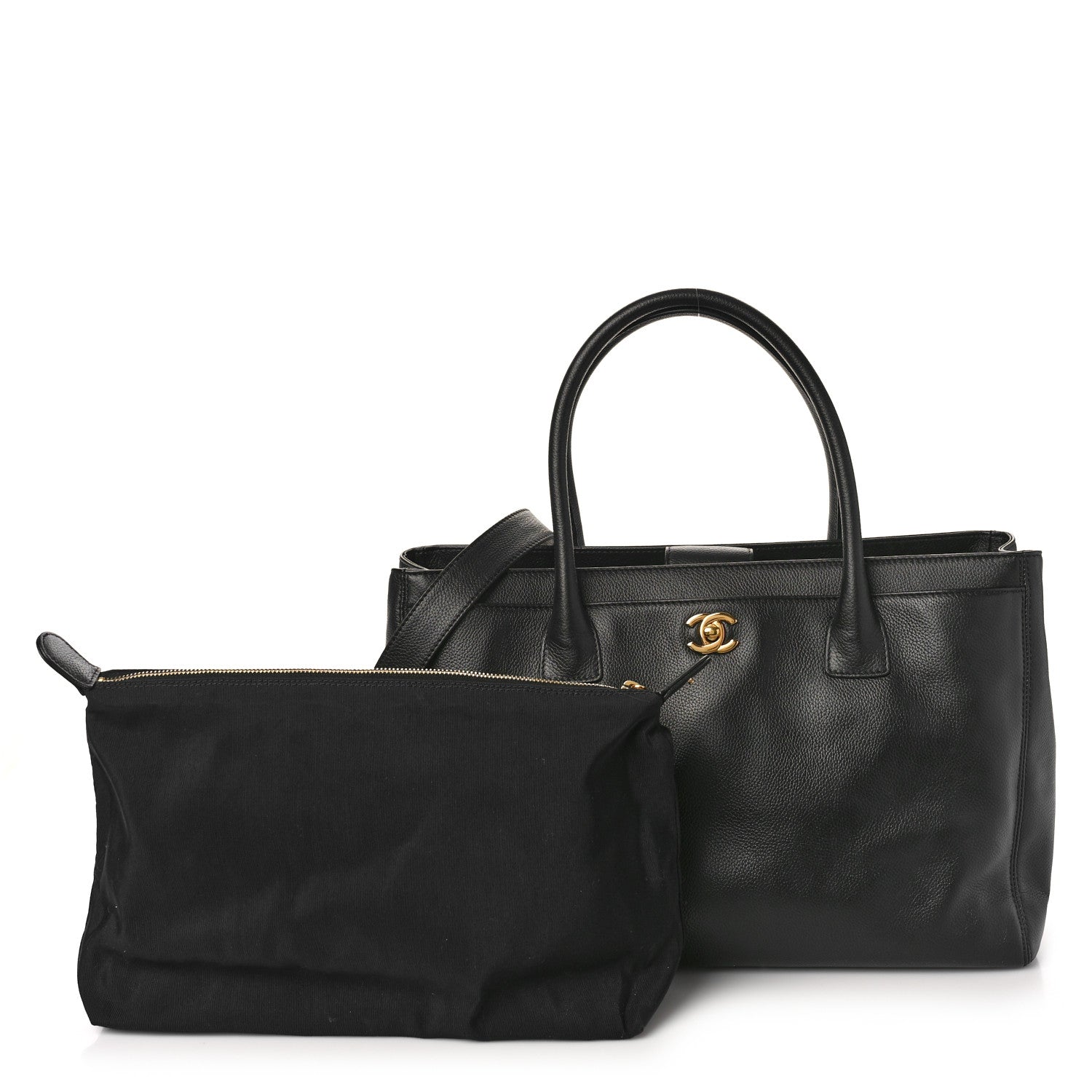 Chanel Caviar Medium Cerf Executive Shopper Tote Black 1 of 10