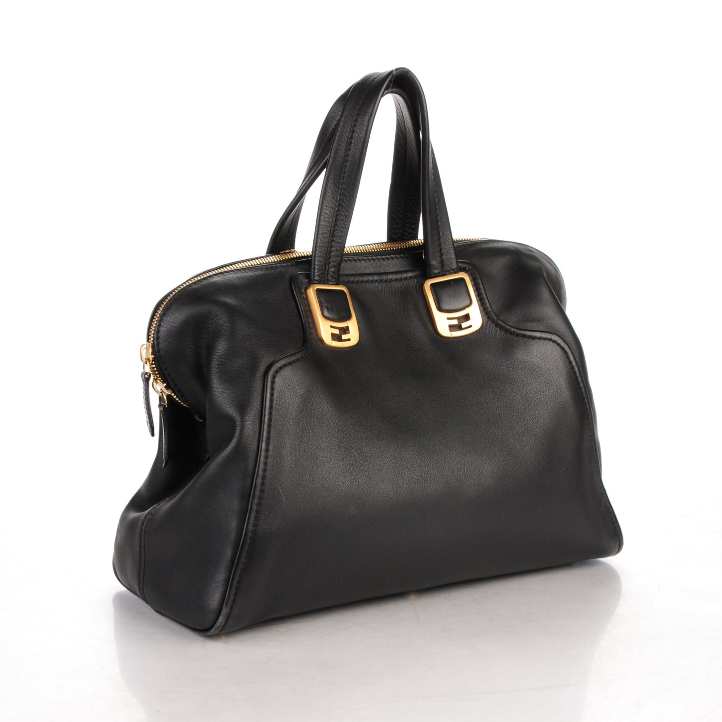 Vitello Dolce Marmol Large Chameleon Tote Black