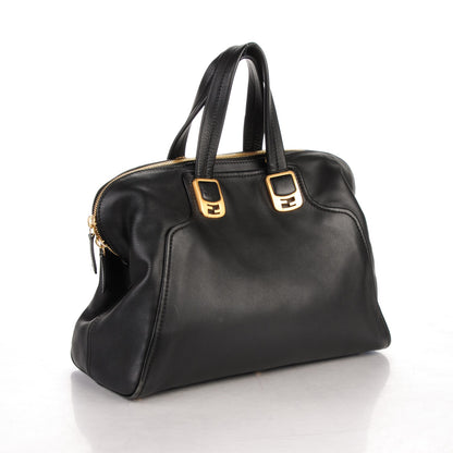 Fendi Vitello Dolce Marmol Large Chameleon Tote Black 3 of 7