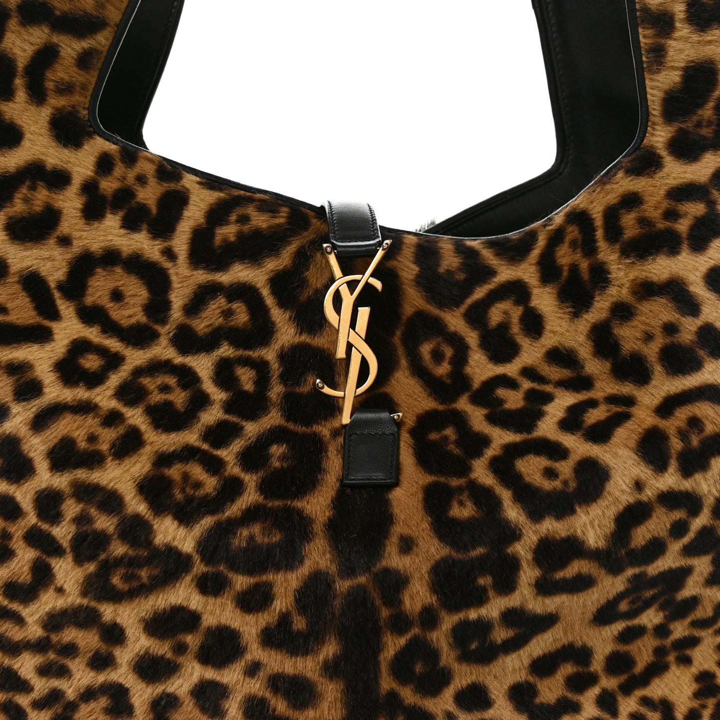 Pony Hair Nappa Leopard Print Le 5 A 7 Bea Tote Earth Black
