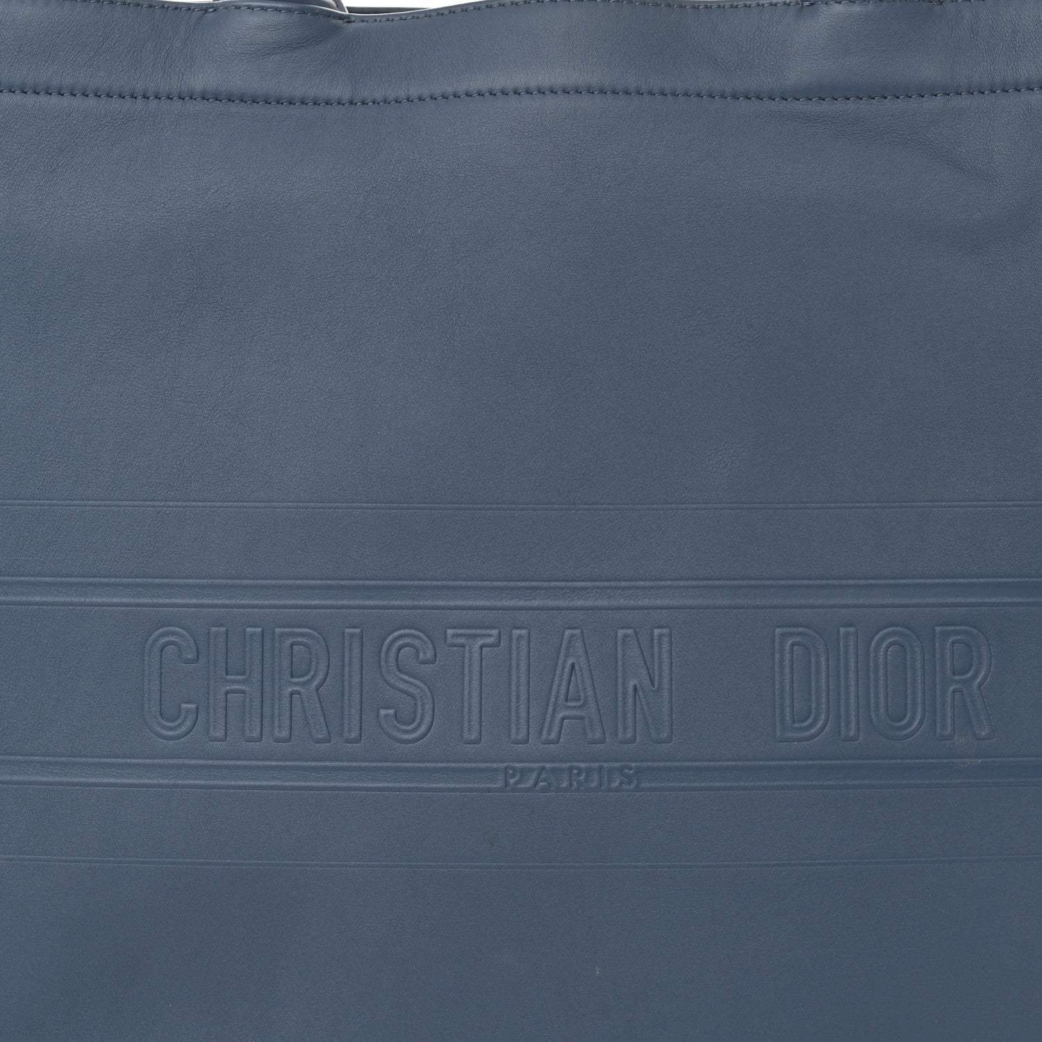 Christian Dior Calfskin Embossed Large Book Tote Blue 8 of 15