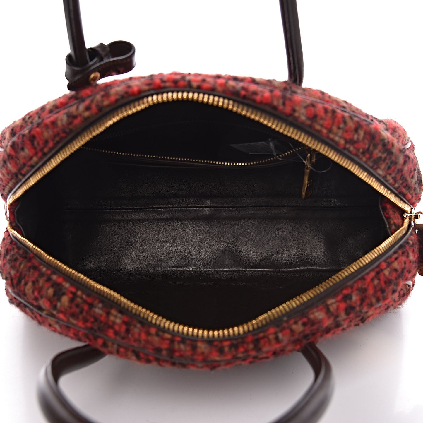 Tessuto Tweed Vitello Bowling Bag Lacca Knicker