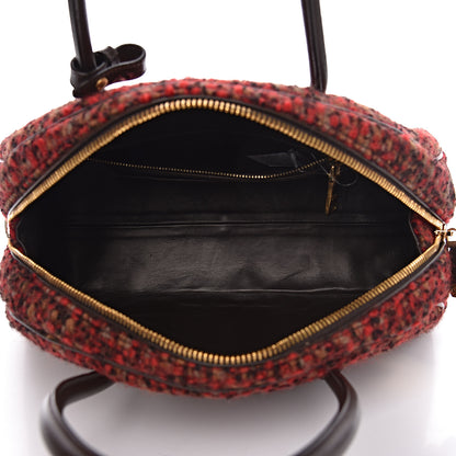 Prada Tessuto Tweed Vitello Bowling Bag Lacca Knicker 5 of 17